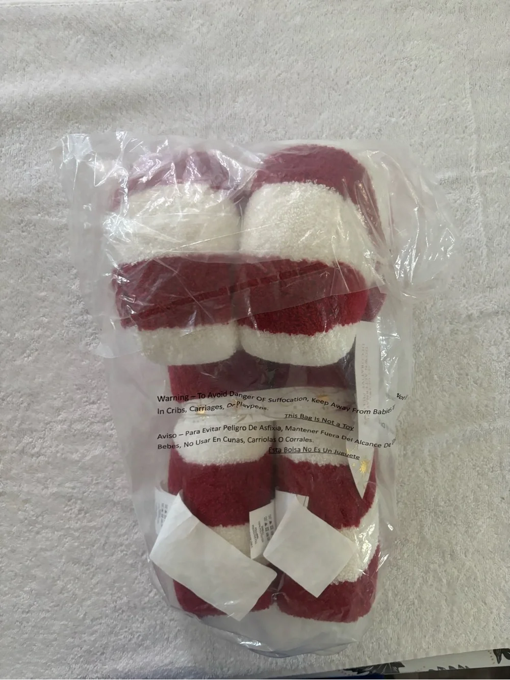 Marshalls Red and White Candy Cane Plush Pillow Pair